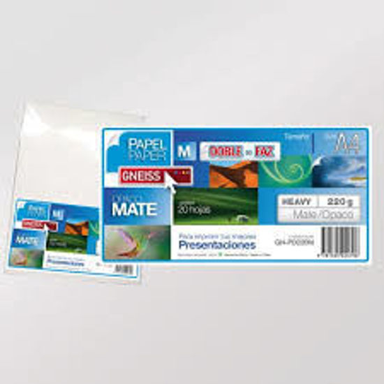 Imagen de PAPEL A4 PRESENTACIÓN OPACO/MATTE 220g X 20 Hojas