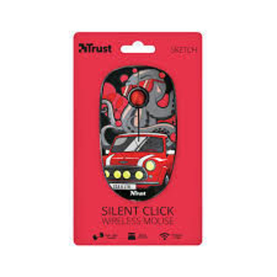 Imagen de MOUSE SKETCH SILENT CLICK WIRELESS (azul, rojo y amarillo)