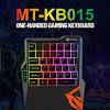Imagen de TECLADO DE UNA MANO GAMER KB015 NEGRO-LUZ RAINBOW